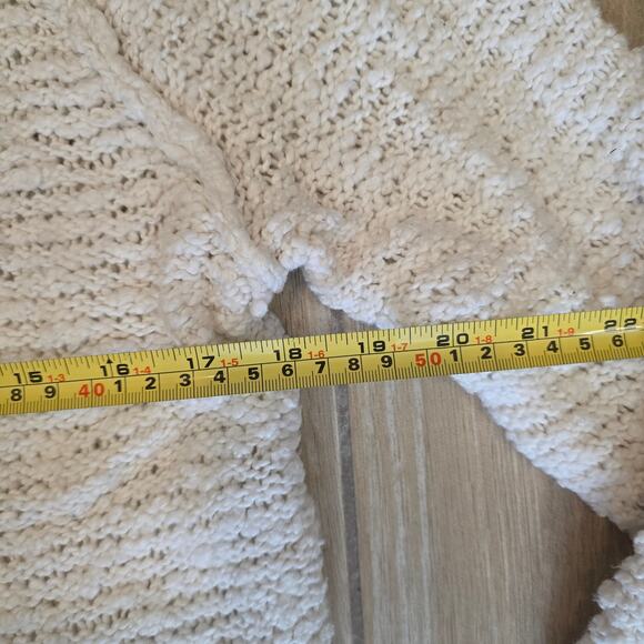 Aeropostale Beige Open Knit V-Neck High Low Hem Pullover Sweater Women’s L - Picture 5 of 6